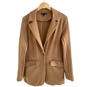 Banana Republic Long & Lean Ponte Knit Blazer Camel Large